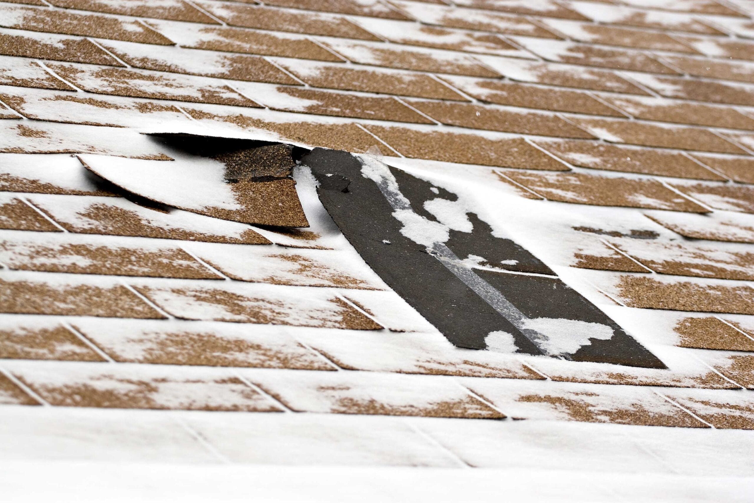 winter roof damage, winter roof problems, winter storm damage